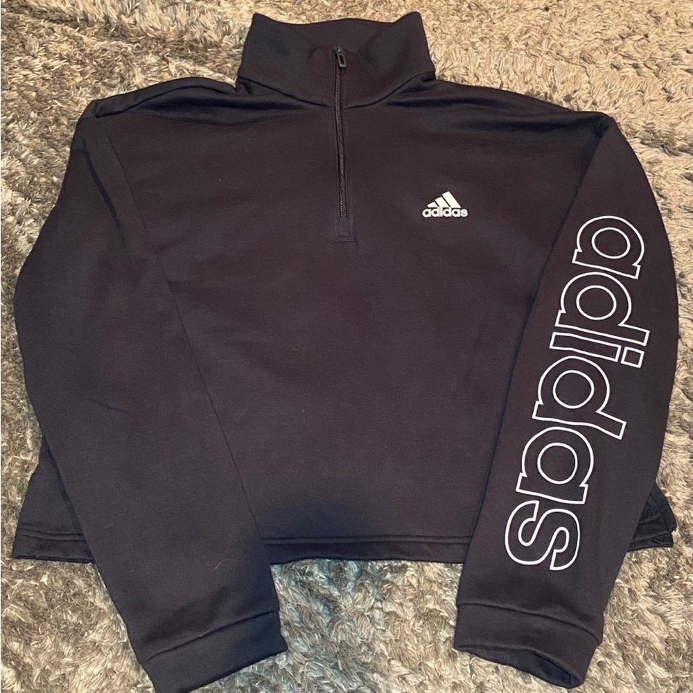 Adidas Black Quarter-Zip Pullover